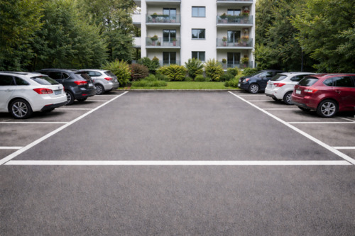 Foto - Parkplatz Stellplatz auf einen kleinen Parkplatzgelände