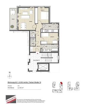 Foto - 3 Zimmer Etagenwohnung zur Miete in Lüneburg