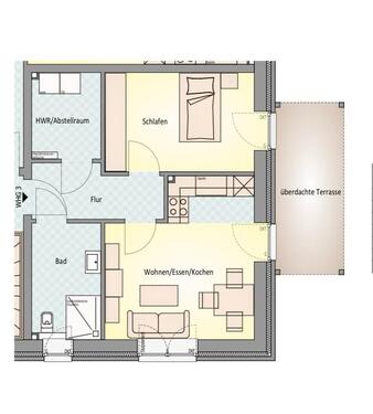 Foto - Erstbezug - Behindertengerechte 2-Zimmer-Wohnung mit Terrasse