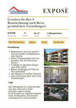 Foto - 3-Raumwohnung in zentraler Lage nach Ihren Wünschen vorrichten!