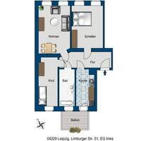 Ihr neues Zuhause - renovierte 3-Zimmer, Küche, Bad, Balkon! - Leipzig Altwest