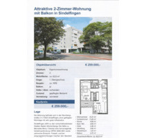 Sindelfingen, Attraktive 2-Zimmer-Eigentumswohnung