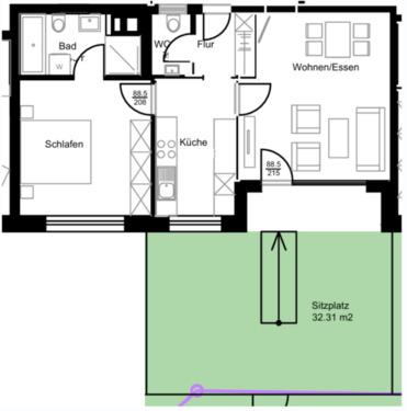 Foto - 2 Z-Whg. 62 m² m. Terrasse ab 01.04.2026 in Tiengen