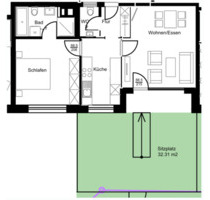 2 Z-Whg. 62 m² m. Terrasse ab 01.04.2026 in Tiengen - Waldshut-Tiengen
