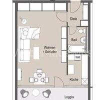 Schöne 43 m² Wohnung Erstbezug nach Renovierung– separate Küche - Sankt Augustin