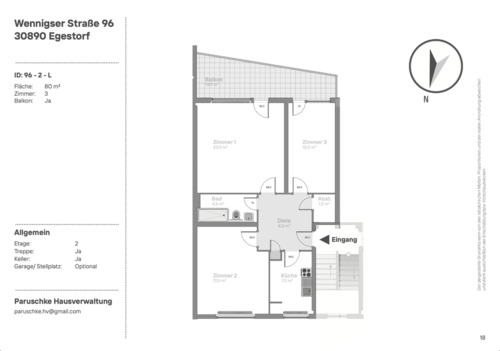 Foto - 3 Zimmer Etagenwohnung zur Miete in Barsinghausen