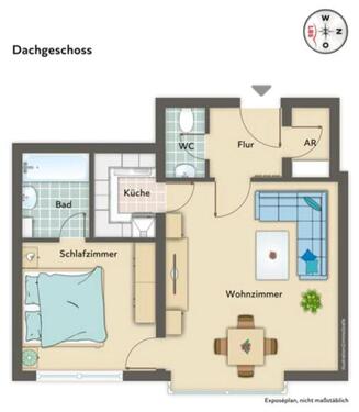 Foto - 2 Zimmer Wohnung - 885,00&nbsp;EUR Kaltmiete, ca.&nbsp; 45,00&nbsp;m&sup2;