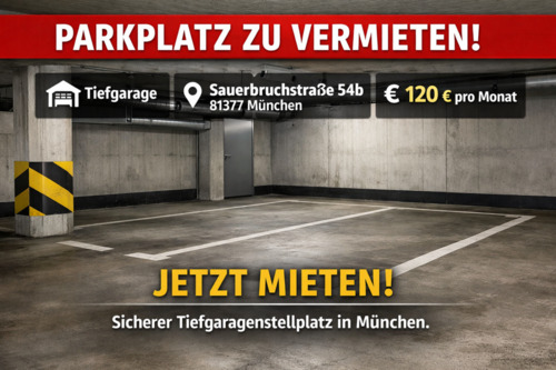 Foto - Parkplatz Tiefgaragenstellplatz zu vermieten in München
