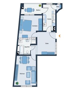 Foto - 2 Zimmer Etagenwohnung zur Miete in Chemnitz