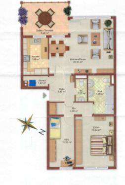 Foto - 3 Zimmer Etagenwohnung zur Miete in Straubenhardt