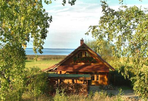 Foto - Traumgrundstück mit Finnischem Blockhaus und Meerblick
