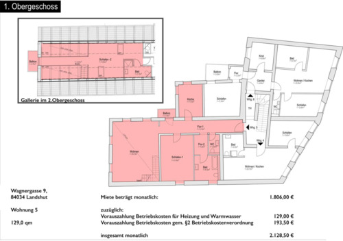 Foto - Etagenwohnung zur Miete in Landshut