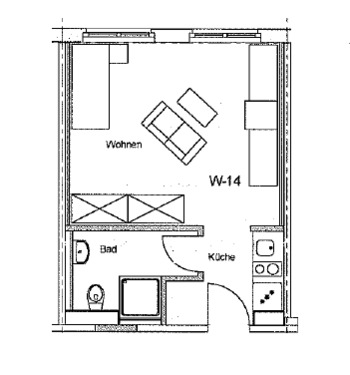 Foto - 1 Zimmer Etagenwohnung zur Miete in Dresden