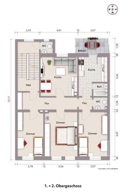 Foto - 4 - Zimmerwohnung mit Balkon - 1.350,00&nbsp;EUR Kaltmiete, ca.&nbsp; 105,00&nbsp;m&sup2;
