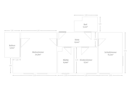 Foto - Etagenwohnung in Werdau zur Miete