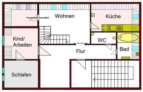 Foto - Sehr schöne 3 Raum-Maisonette-Whg. (3. OG, re.), EBK, in Weimar