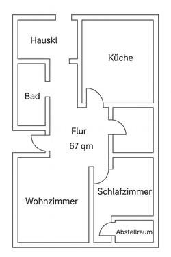 Foto - Wohnung Glandorf 49219 - 500,00 EUR Kaltmiete, ca.  67,00 m²