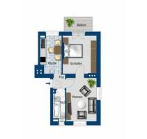 2-Raum Wohnung - 530,00&nbsp;EUR Kaltmiete, ca.&nbsp; 47,00&nbsp;m&sup2; in Halle (Saale) (PLZ: 06118) Frohe Zukunft