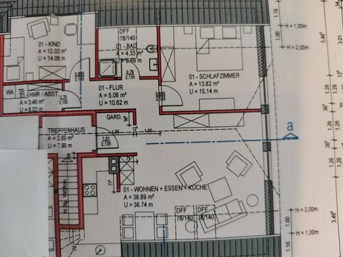 Foto - helle, geräumige 2- Zimmer - Dachgeschosswohnung