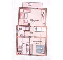2 Zimmer Dachgeschoss Wohnung mit Balkon - Bensheim