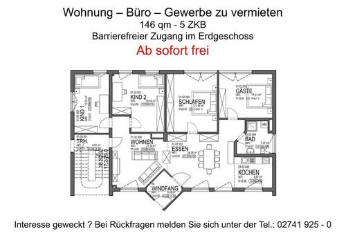 Foto - Zentral in Betzdorf -5 ZKB auf 146qm - Praxis - Büro - Gewerbe