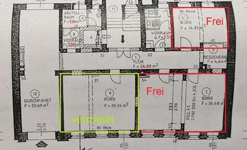 Foto - Zwei helle Büroräume Coworking-Fläche – flexibel nutzbar, Stellplatz im Innenhof