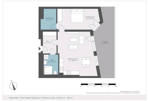 Foto - 2.5 Zimmer Erdgeschoßwohnung zur Miete in Dresden