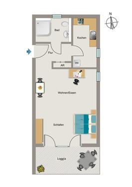 Foto - 1.5 Zimmer Etagenwohnung zur Miete in Dortmund