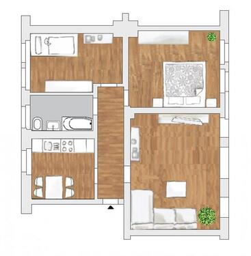 Foto - 3 Zimmer Etagenwohnung zur Miete in Guben