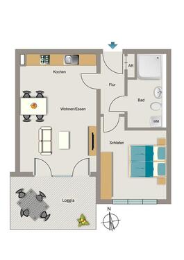 Foto - 2 Zimmer Etagenwohnung zur Miete in Dortmund