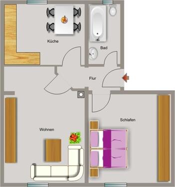 Foto - 2.5 Zimmer Etagenwohnung zur Miete in Duisburg