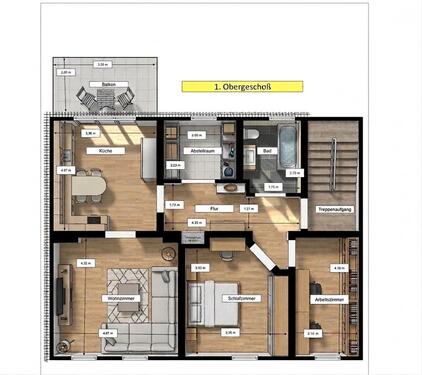 Foto - Möbliertes Wohnen , 80 qm nähe Klinikum , 3 Raum