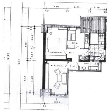 Foto - 2-Zimmer-Wohnung mit separater Wohnküche in ruhiger Seitenstraße