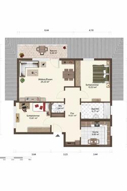 Foto - Eigentumswohnung 3 Zimmer Wohnung 96 qm