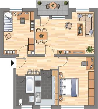 Foto - 3 Zimmer Erdgeschoßwohnung zur Miete in Celle