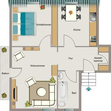 Foto - 2.5 Zimmer Dachgeschoßwohnung zur Miete in Castrop-Rauxel