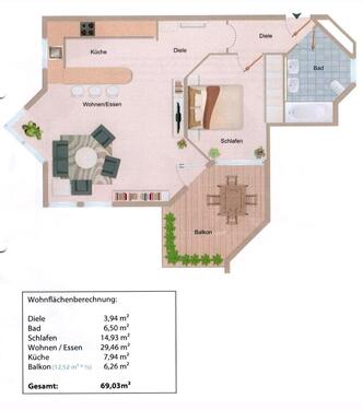 Foto - 2.5 Zimmer Etagenwohnung zur Miete in Herrenberg