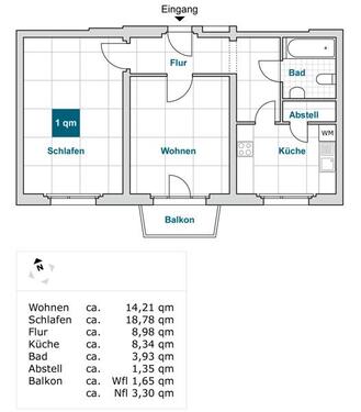 Foto - 2 Zimmer Etagenwohnung zur Miete in Dresden