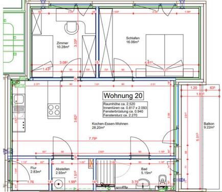 Foto - 3 Zimmer Etagenwohnung zur Miete in Ulm