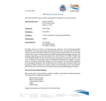 öffentliche Ausschreibung - Grundbesitz zur Verpachtung - Torgau