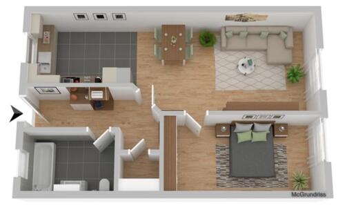 Foto - Attraktive 2-Zimmer-Wohnung mit Fußbodenheizung in zentraler Lage von Bernburg