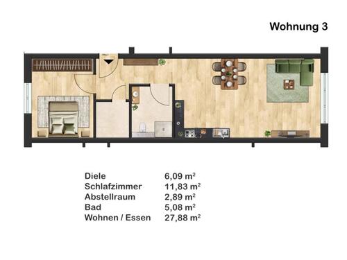 Foto - 2 Zimmer Etagenwohnung zur Miete in Münzenberg