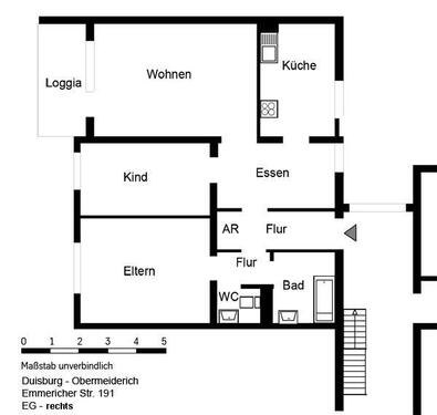 Foto - 3 Zimmer Erdgeschoßwohnung zur Miete in Duisburg