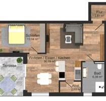 Moderne 64qm - 2Zi.-Wohnung mit Garten und Tiefgaragenstellplatz - Hövelhof