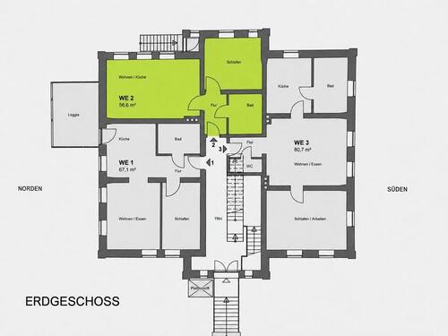 Foto - 1.5 Zimmer Hochparterre in Bruchhausen-Vilsen