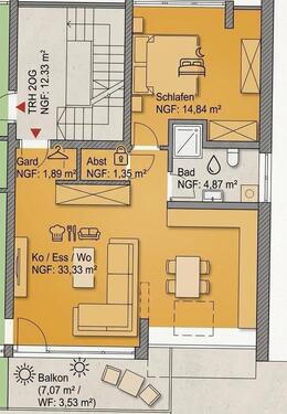 Foto - 2 Zimmer Dachgeschoßwohnung in Fulda