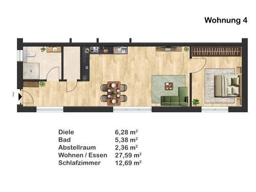 Foto - 2 Zimmer Erdgeschoßwohnung zur Miete in Münzenberg