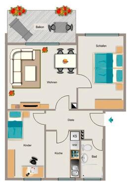 Foto - 3.5 Zimmer Erdgeschoßwohnung zur Miete in Duisburg