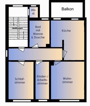 Foto - 3-Zimmer im Zentrum - 429,00&nbsp;EUR Kaltmiete, ca.&nbsp; 75,00&nbsp;m&sup2;