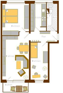 Foto - 3 Zimmer Etagenwohnung zur Miete in Schwedt (Oder)